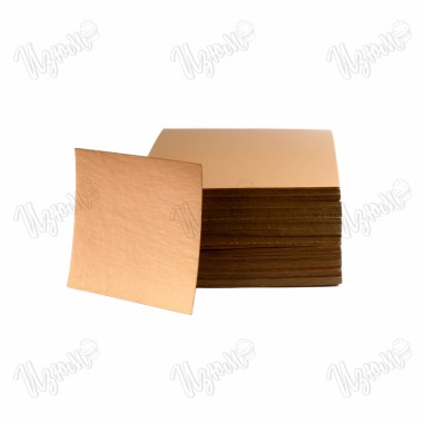 Подложка двухсторонняя квадратная, Золото/Золото (0,8 мм), 270*270 мм.