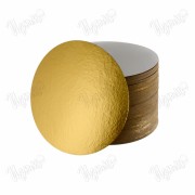 Подложка двухсторонняя, круглая, Золото/Серебро (0,8 мм), 240 мм.