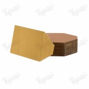 Подложка двухсторонняя с биговкой, Золото/Золото (0,8 мм), 190*140*65 мм.