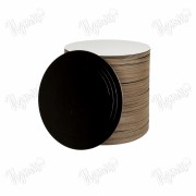 Подложка круглая, двухсторонняя, Черная/Серебро (1,5 мм), 280 мм.