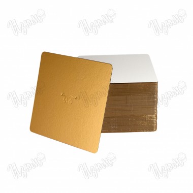 Подложка квадратная, усиленная, Золото/Жемчуг (1,5 мм), 260*260 мм.