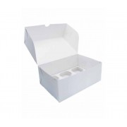 Короб под капкейк БЕЛЫЙ БЕЗ ОКНА CUP1,100*100*100 мм.