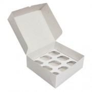 Короб под капкейк БЕЛЫЙ БЕЗ ОКНА CUP1,100*100*100 мм.