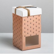 Коробка под капкейк «Для тебя», 9 × 17 × 9 см, без ложемента.