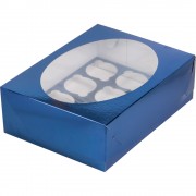 Коробка под 12 капкейков с окошком, Золото, 310*235*100 мм.