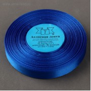 Лента атласная, 12 мм × 33 ± 2 м, цвет синий №040