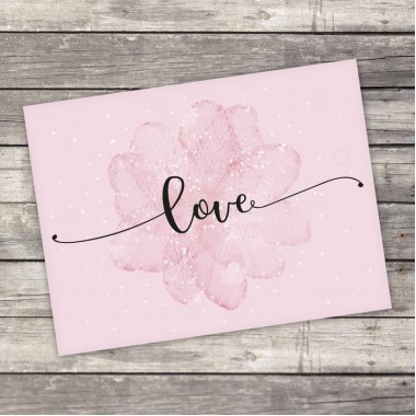 Открытка-комплимент Love, 8 × 6 см.