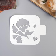 Трафарет пластик "Ангел" 10х10 см, 7315280.