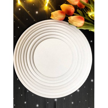 Подложка круглая  белая 260 мм,  мдф 2,5-3 мм, 1 шт