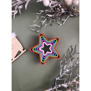 Набор форм для печенья «Звезда», 5 шт, цвет МИКС.