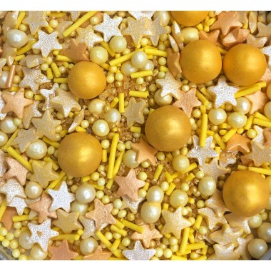 Посыпка сахарная, МИКС жёлтый, 30 г. Посыпка сахарная, МИКС жёлтый, 30 г.