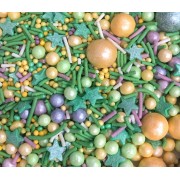 Посыпка сахарная , МИКС зелёно-жёлтый, 30 г.