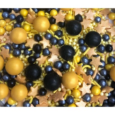 Посыпка сахарная Kira Kiss, МИКС чёрно-жёлтый, 30 г.