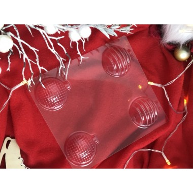 Форма для шоколада НОВОГОДНИЕ ШАРЫ №5, D=5 см . Форма для шоколада НОВОГОДНИЕ ШАРЫ №5, D=5 см .