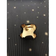 Капсула бумажная квадрат 33,5х33,5 коричневая/золотая, 24-25 шт.