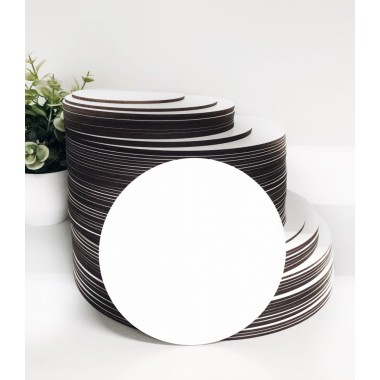 Подложка  круглая 400 мм, белая мдф 2,5-3 мм, гладкая, 1 шт.