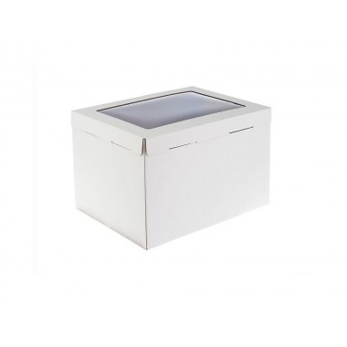 Короб картонный Белый С ОКНОМ 30*40*26 см.