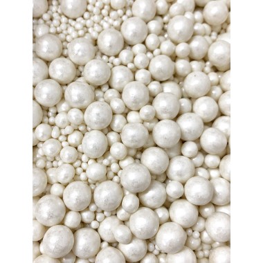 Драже зерновое взорванные зерна риса "Жемчуг Микс" Белый №254, 50 г. Драже зерновое взорванные зерна риса "Жемчуг Микс" Белый №254, 50 г.