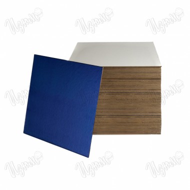 Подложка квадратная, усиленная, двухсторонняя, Синяя/Белая (2,5 мм), 150*150 мм