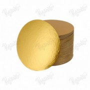 Подложка двухсторонняя, круглая, Золото/Золото (0,8 мм), 120 мм.