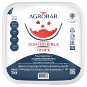 Пюре Земляника садовая AGROBAR, 1 кг (замороженное)