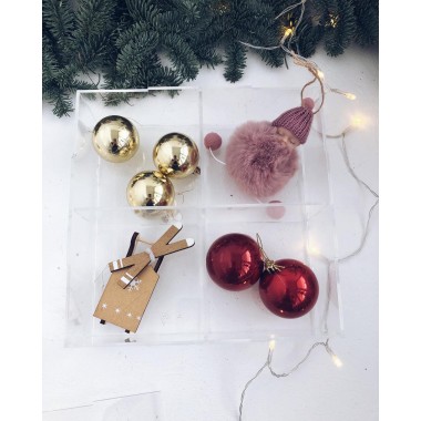 Прозрачный куб из акрила 22*22 см, высота 8 см