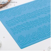 Коврик для айсинга «Листики», 39×28,7 см, 4 полосы, цвет МИКС