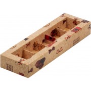 Коробка 235*70*30 мм для 5 конфет УСПЕШНЫЙ с пластиковой крышкой