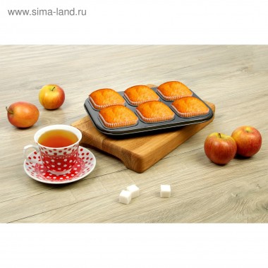Форма для выпечки "Карри", 6 ячеек, антипригарное покрытие