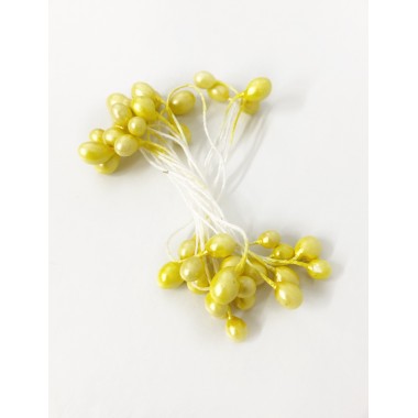 Тычинки для цветов ЖЁЛТЫЕ круглые (большие) двухсторонние, 20 шт Тычинки для цветов ЖЁЛТЫЕ круглые (большие) двухсторонние, 20 шт