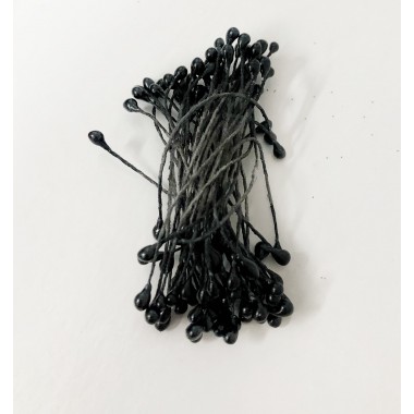 Тычинки для цветов ЧЁРНЫЕ двухсторонние, 25 шт Тычинки для цветов ЧЁРНЫЕ двухсторонние, 25 шт