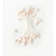 Тычинки для цветов СВЕТЛО-РОЗОВЫЕ круглые (большие) двухсторонние, 20 шт