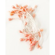 Тычинки для цветов ОРАНЖЕВЫЕ круглые двухсторонние, 20 шт