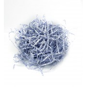 Бумажная стружка (наполнитель) СИНЯЯ в белую точку, 50 г