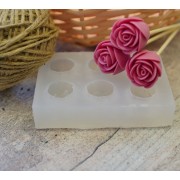 Молд Розы мини 6 шт, 2,8*1,9 см (9 г)