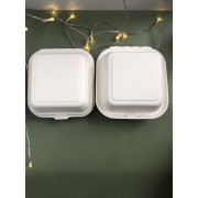 Бенто-бокс (сахарный тростник) 150*150 мм (внутренние диаметр 10 см, высота 7,5 см)