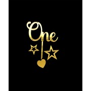 Топпер One 8*9.5 см с держателем  из оргстекла (золото) 