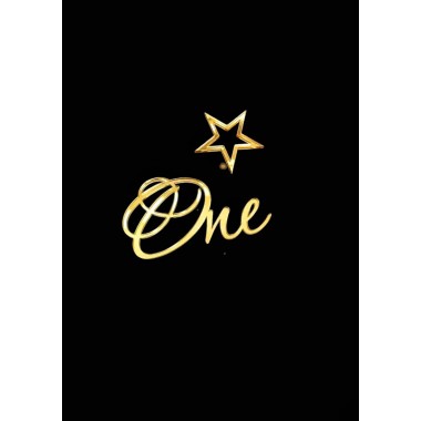 Топпер One см 5*8 см боковой из оргстекла (золото) Топпер One см 5*8 см боковой из оргстекла (золото)