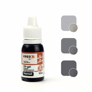 Oil-gel 11 чёрный, колорант жирорастворимый KREDA Bio, 10 мл. Oil-gel 11 чёрный, колорант жирорастворимый KREDA Bio, 10 мл.