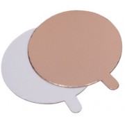 Подложка двухсторонняя, круг с держателем, Золото/Жемчуг (1,5 мм), 90 мм.