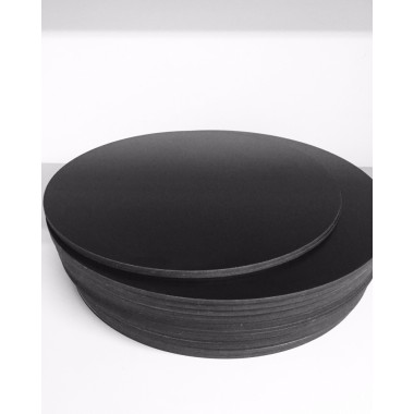 Подложка круглая чёрная мдф 3 мм, 300 мм,10 шт