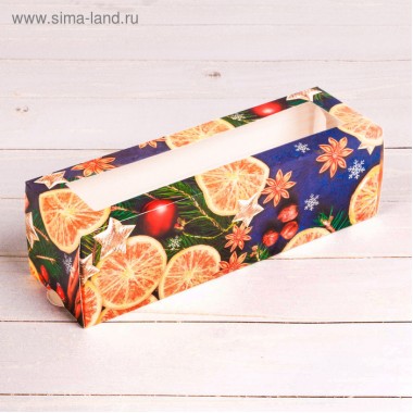 Коробочка для макарун "Вкусняшка", 18 х 5,5 х 5,5 см Коробочка для макарун "Вкусняшка", 18 х 5,5 х 5,5 см