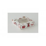 КОРОБКА на 1 печенье 11*11*3 см  Дедушка Мороз