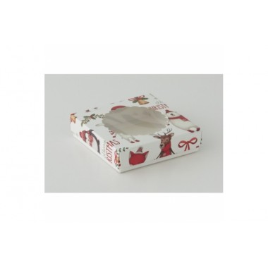 КОРОБКА на 1 печенье 11*11*3 см Дедушка Мороз КОРОБКА на 1 печенье 11*11*3 см Дедушка Мороз