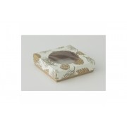 КОРОБКА на 1 печенье 11*11*3 см Шишки