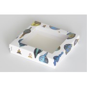 КОРОБКА на 7 печений 15*15*3 см Елочные игрушки
