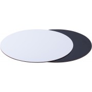 Подложка для торта круглая Чёрная/Белая 220 мм, толщиной 2,5 мм