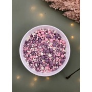 Драже зерновое в цветной кондитерской глазури (розовое, сиреневое, белоснежное) №086М, 50 г.