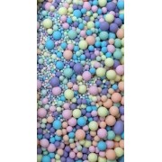 Драже зерновое в цветной кондитерской глазури (жёлтое, оранжевое, голубое, сиреневое,изумруд) №088М, 50 г.