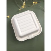 Бенто-бокс (сахарный тростник) 140*140 мм (внутренние диаметр 9,5 см, высота 6,5 см)